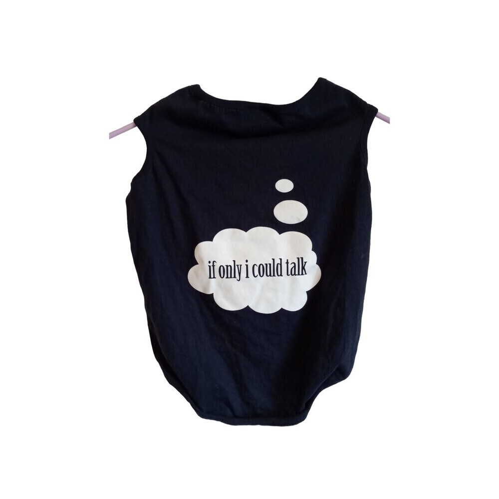 If Only I could talk Black dog shirt‎